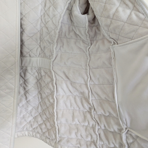 The North Face Quilted Cotton Shell Fleece Lined Jacket Ivory Size M - Picture 7 of 8